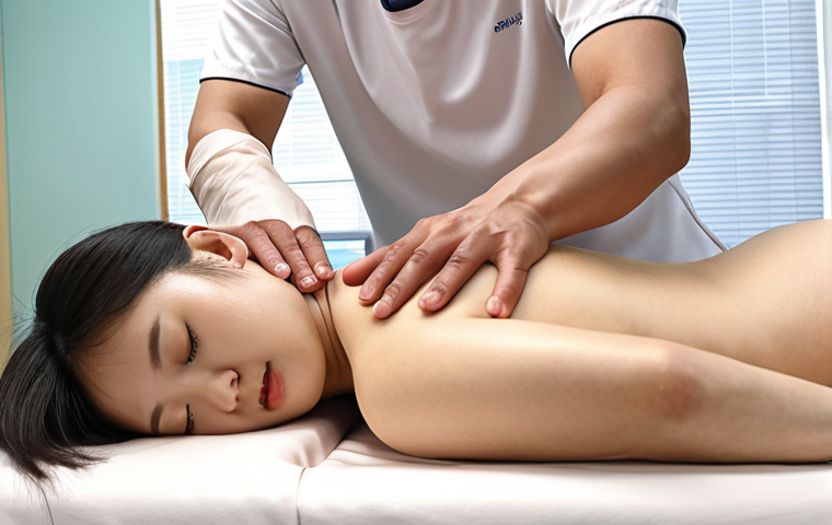 **A skilled Chuna therapist gently manipulating a patient's spine to restore alignment and relieve back pain, showcasing the hands-on approach of this Korean manual therapy.**